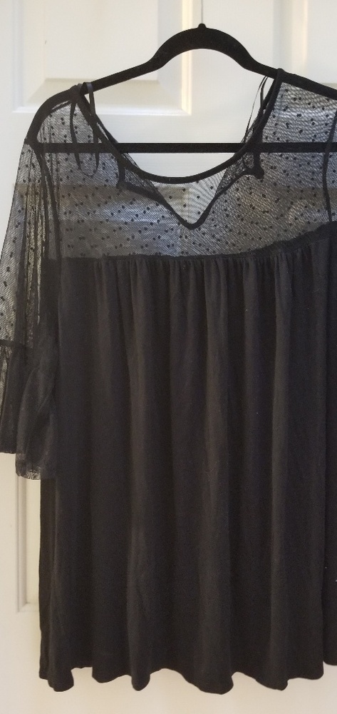 Black lace and solid top